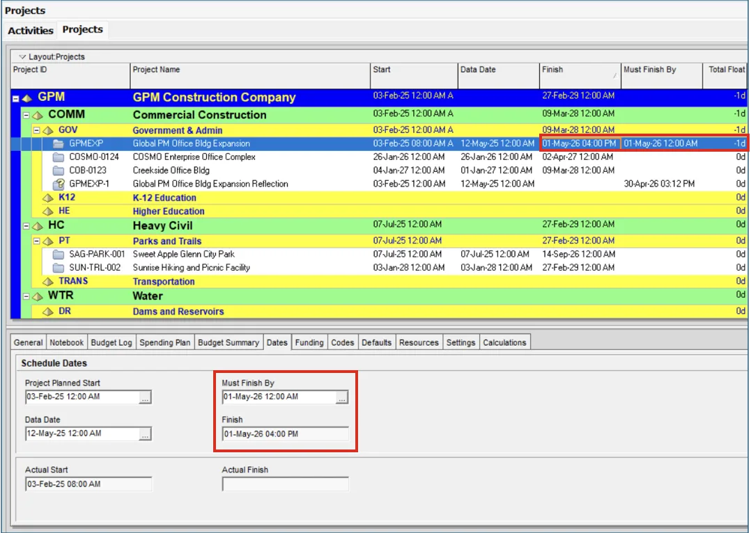 2 Reasons You Should Avoid Using the Must Finish By Date in Primavera P6