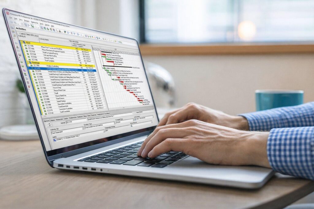 Oracle Primavera P6 delivers enterprise-grade scheduling, resource management, and portfolio visibility for complex programs.