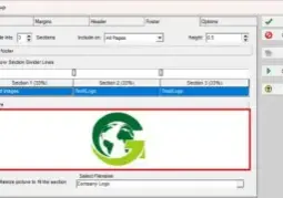 Figure 2: Logo placed in the footer's bottom-left section.